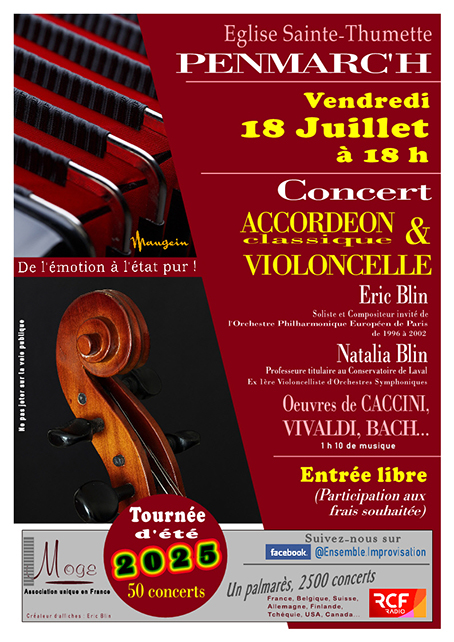 Concert accordéon classique et violoncelle